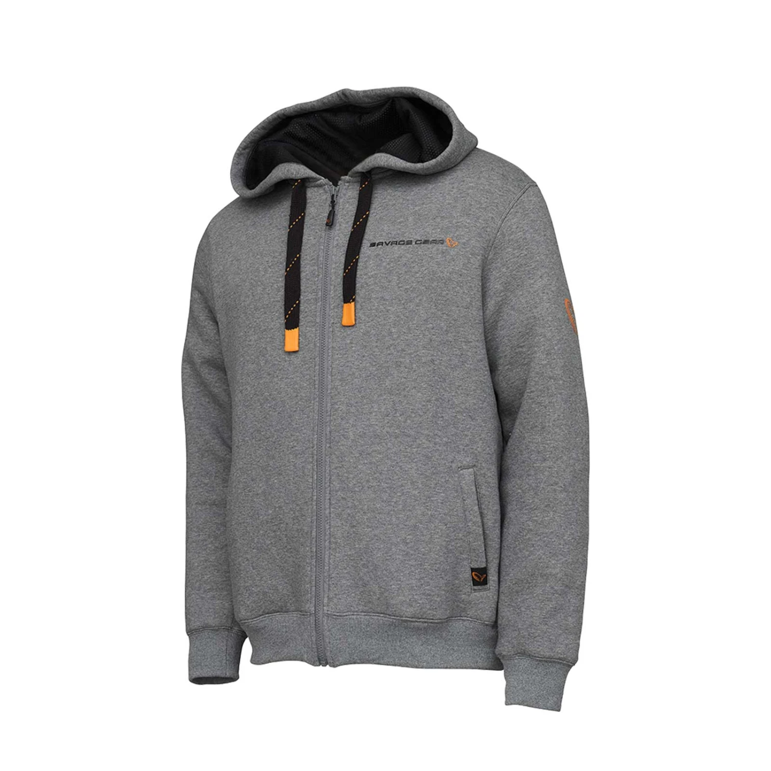Savage Gear Classic Zip Hoodie Grey Melange Kapuzen-Pullover 1 Savage Gear Classic Zip Hoodie Grey Melange Kapuzen-Pullover