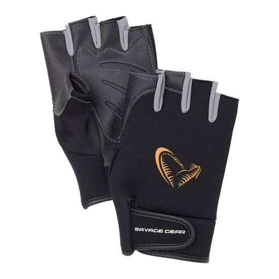 Savage Gear Neoprene Half Finger Black 1 Savage Gear Neoprene Half Finger Black